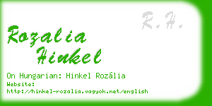 rozalia hinkel business card